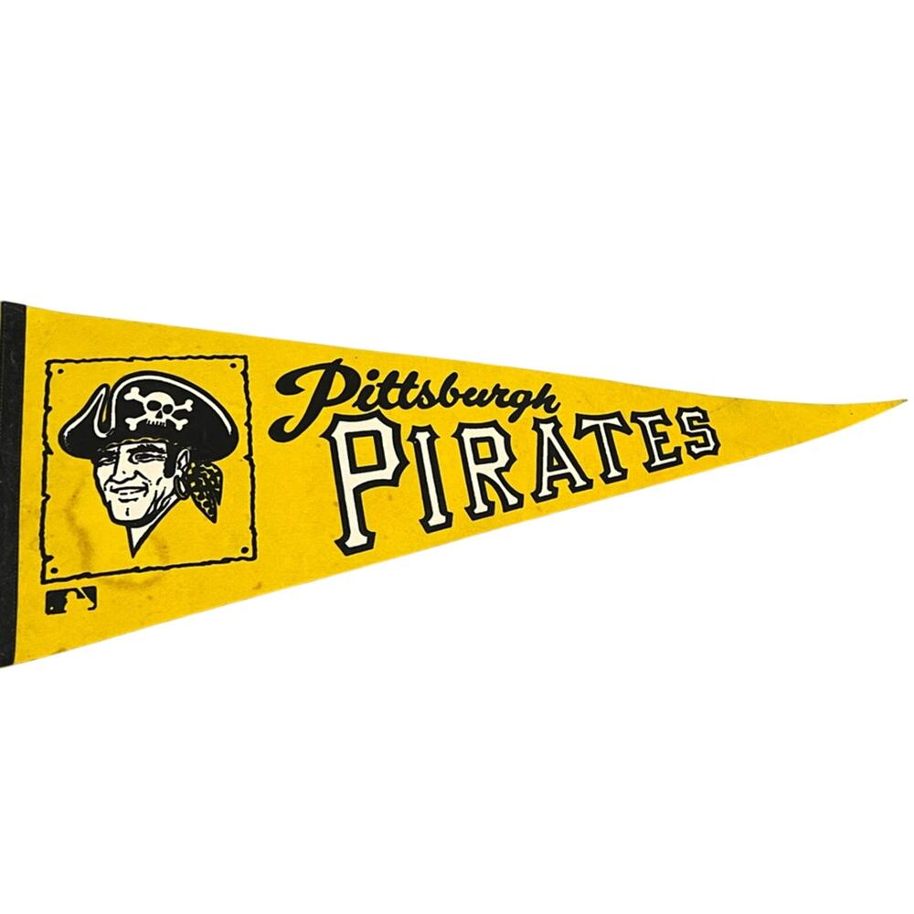 Vintage 1969 Pittsburgh Pirates Full Size Baseball Pennant Three Rivers Stadium
